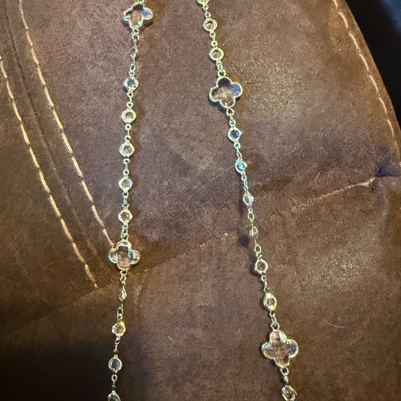 Piper K Elegant Gold and Crystal Necklace - Picture 7 of 9